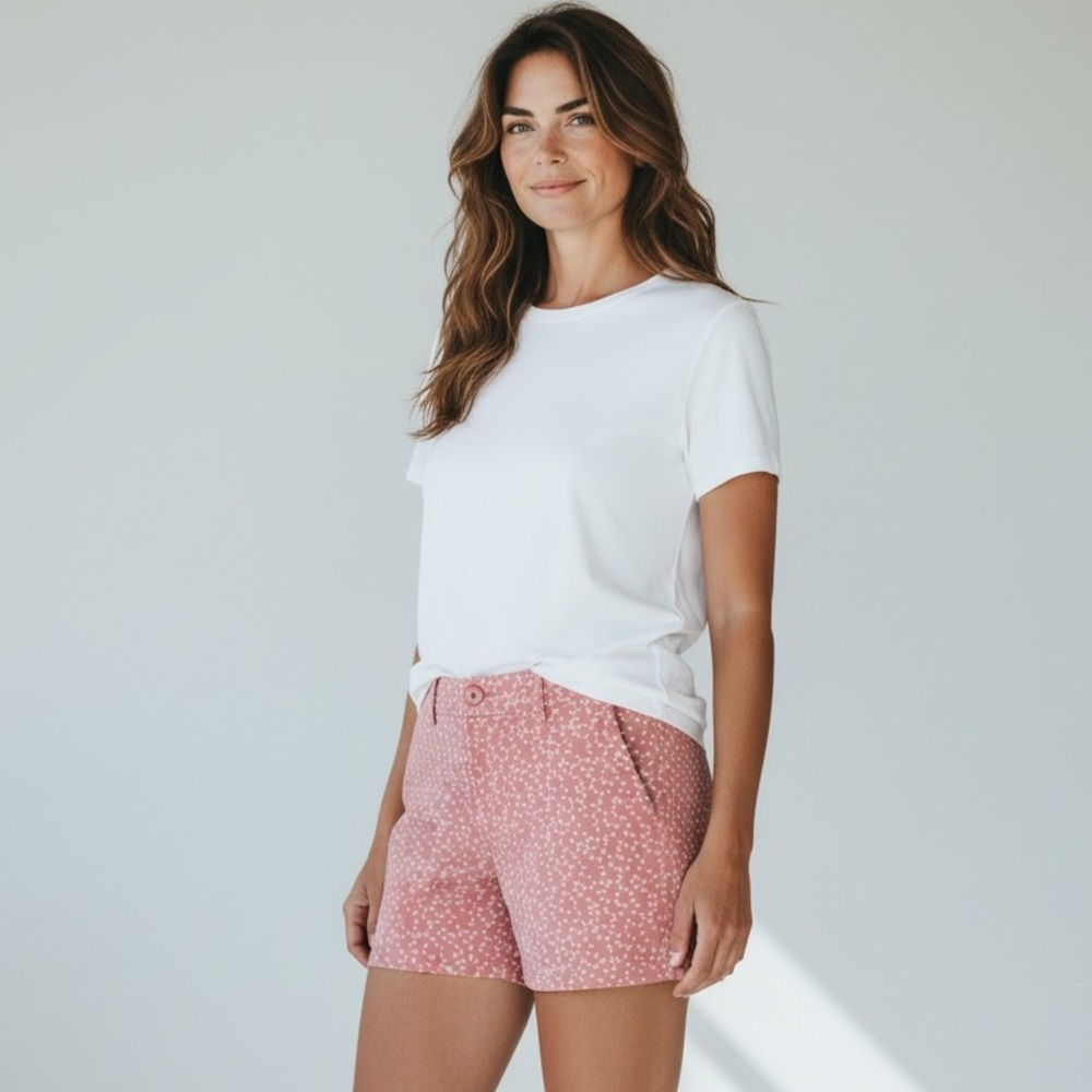 J. Crew Coral Polka Dot Shorts Size 4